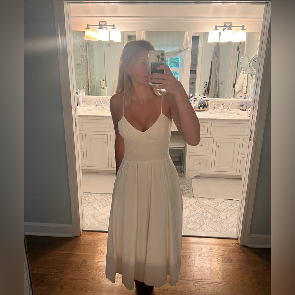 Zara white midi/maxi dress